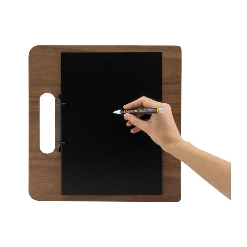 Securit Menu de la gamme Walnut Planche &agrave; d&eacute;couper avec reliure &agrave; anneaux