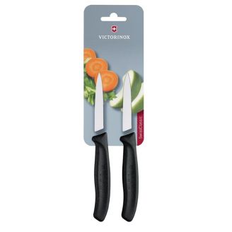 Victorinox Faca de legumes pontiaguda de 8 cm preta (2 unidades)