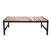 Bolero Table basse en acier et acacia, 1200 x 800 mm