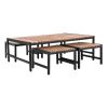 Bolero Table basse en acier et acacia, 1200 x 800 mm