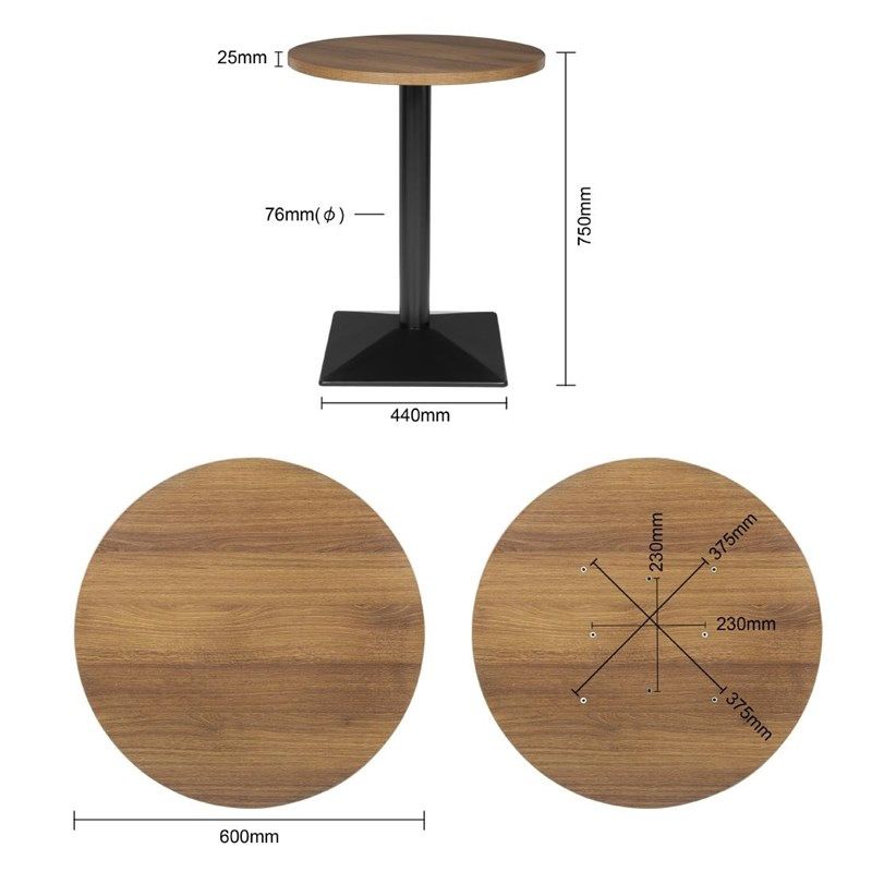 Bolero Komplet rundt bord 600 mm