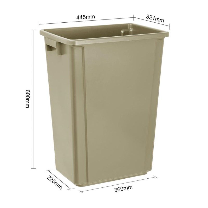 Jantex Smalle Afvalbak Beige - 60L