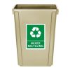 Jantex Smalle Afvalbak Beige - 60L
