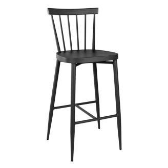 Bolero Windsor Aluminum Black High Stools (2 pieces)