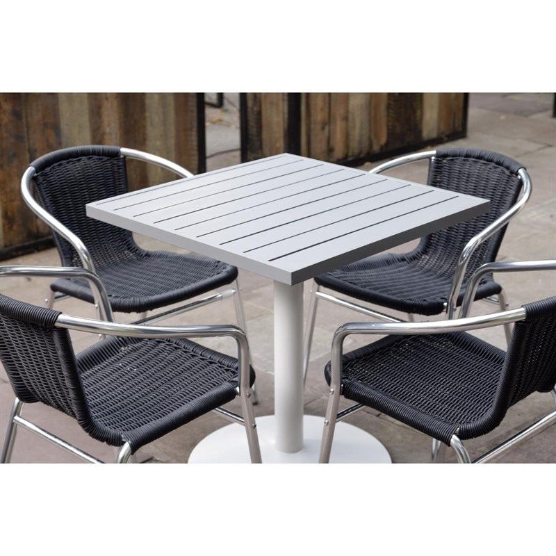 Bolero gietijzeren ronde tafelvoet wit 548(B)x728(H)mm