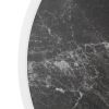 Bolero Runde Tischplatte aus Fiberglas, dunkle Granitoptik, 580 mm