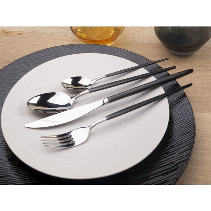 Amefa Faca de mesa soprano preta (12 pe&ccedil;as)