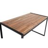 Bolero Industrielt barbord lavet af st&aring;l og akacie, 1800x900mm
