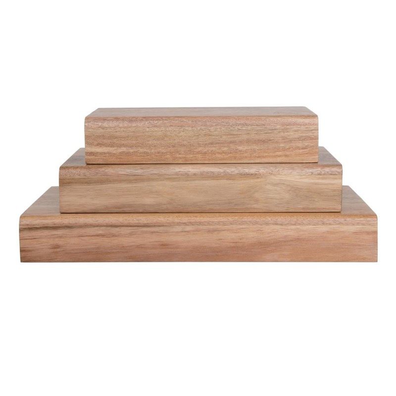 Olympia FSC acaciahouten set van 3 verhogers (3 Stuks)