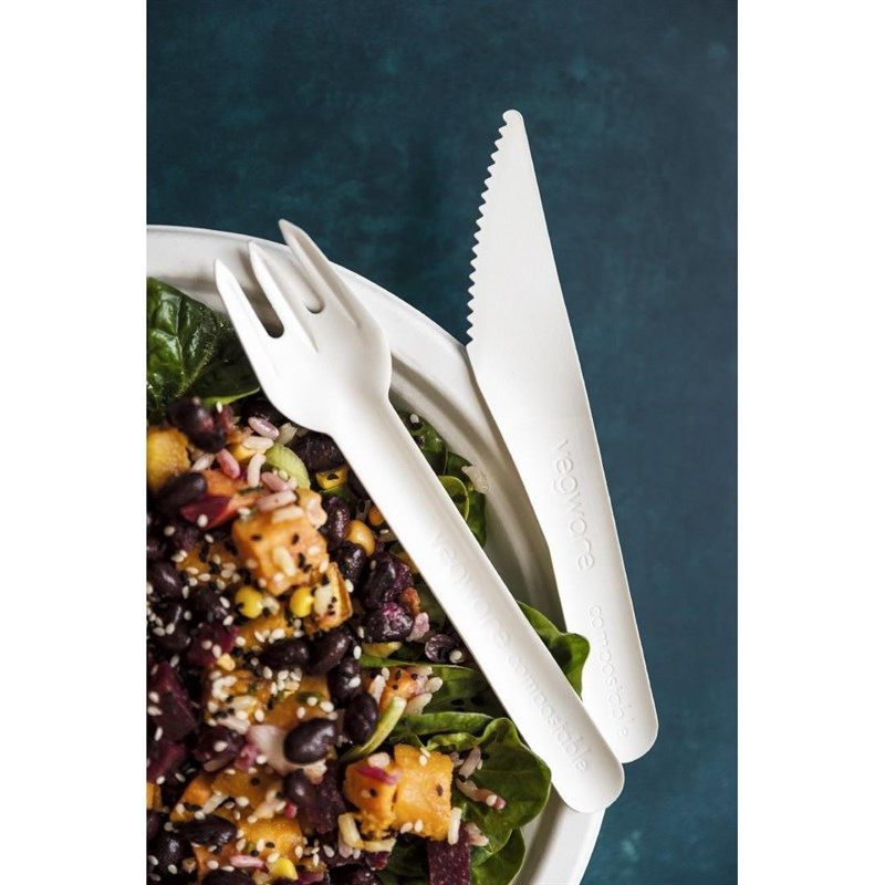 Vegware komposterbar papirgaffel (1000 stk.)