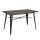 Bolero aluminiowy st&oacute;ł ogrodowy 120x76x76cm, wz&oacute;r ciemnego drewna