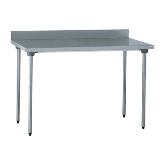 Tournus Mesa de trabajo de acero inoxidable con salpicadero de 120 cm.
