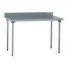 Tournus Mesa de trabajo de acero inoxidable con salpicadero de 120 cm.
