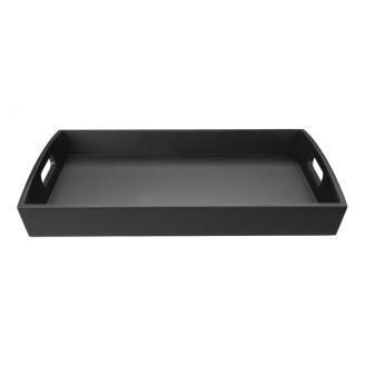 Olympia Gro&szlig;es Tablett aus schwarzem Bambus &ndash; 510 x 350 x 70 mm