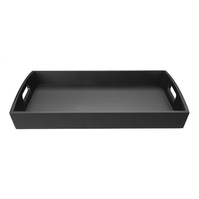 Olympia Gro&szlig;es Tablett aus schwarzem Bambus &ndash; 510 x 350 x 70 mm