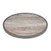 Bolero Runde Tischplatte aus Fiberglas mit Holzoptik, 580 mm Durchmesser