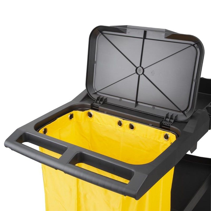 Jantex Carro de limpieza negro