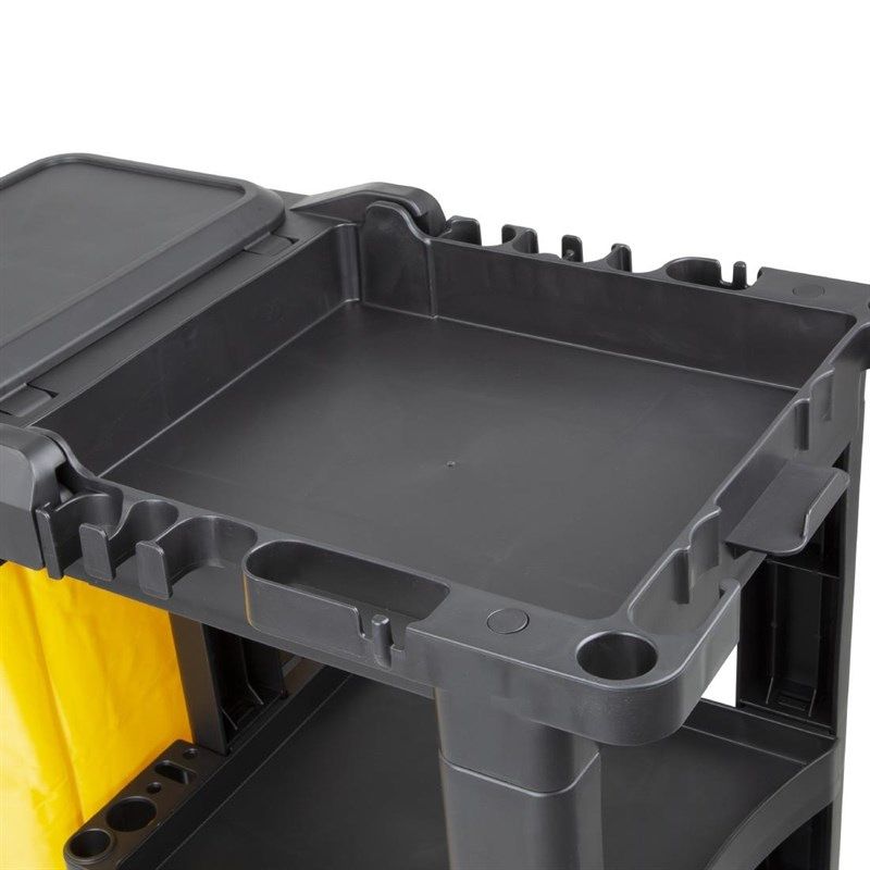 Jantex Carro de limpieza negro