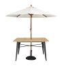 Bolero aluminiowy st&oacute;ł ogrodowy 120x76x76cm, wz&oacute;r jasnego drewna