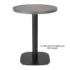 Bolero Tablero de mesa redondo de fibra de vidrio, negro cepillado, 580 mm