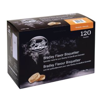 Bradley Galletas con sabor a mezquite para ahumar alimentos (paquete de 120)
