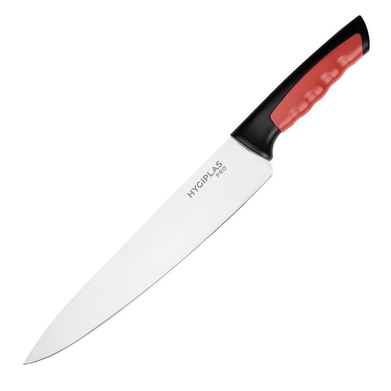 Hygiplas Couteau de chef professionnel rouge 25 cm