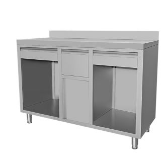 Combisteel Rvs koffie werktafel 1500x600