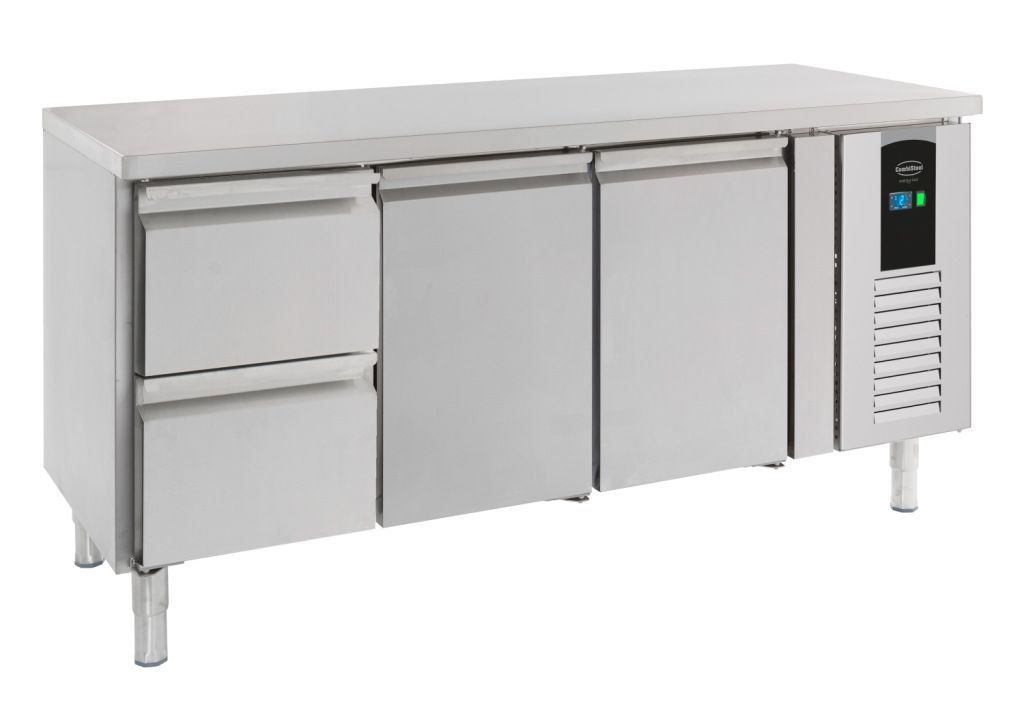 COMBISTEEL 700 refrigerated workbench 2 doors 2 drawers