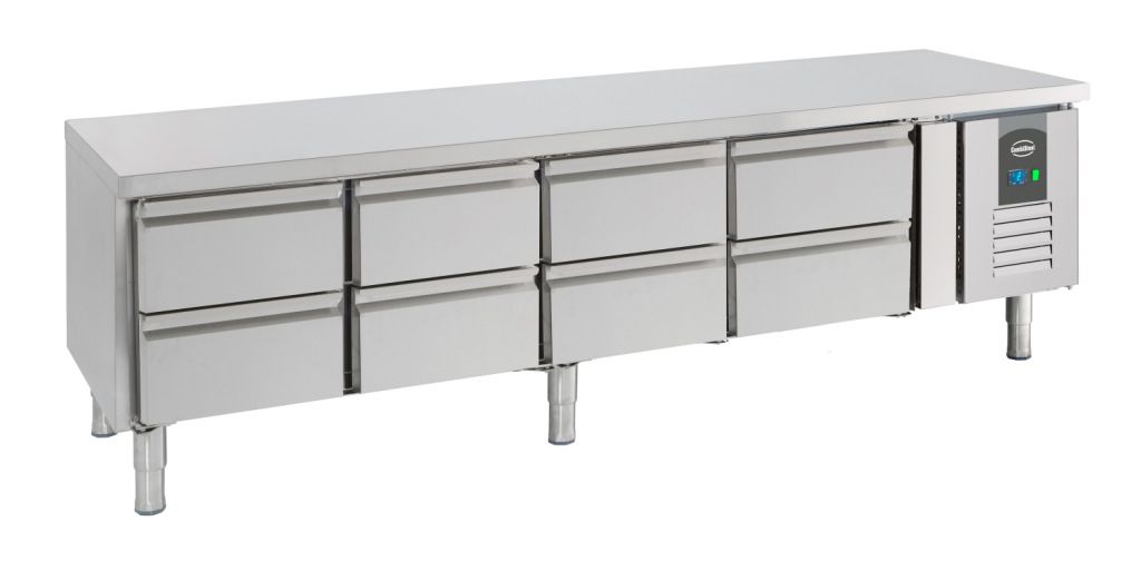 COMBISTEEL K&oslash;lebord 650 timer 8 skuffer