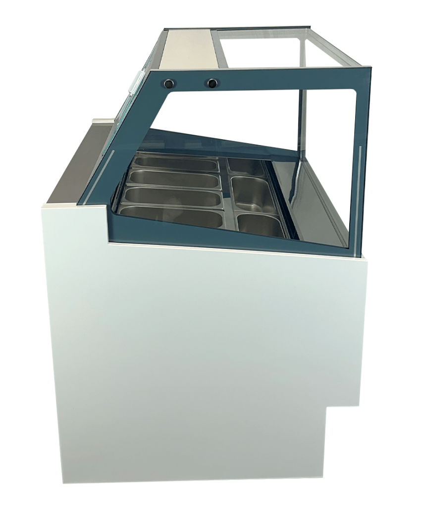 COMBISTEEL Vitrina para helados Komodo de 6 x 5 l