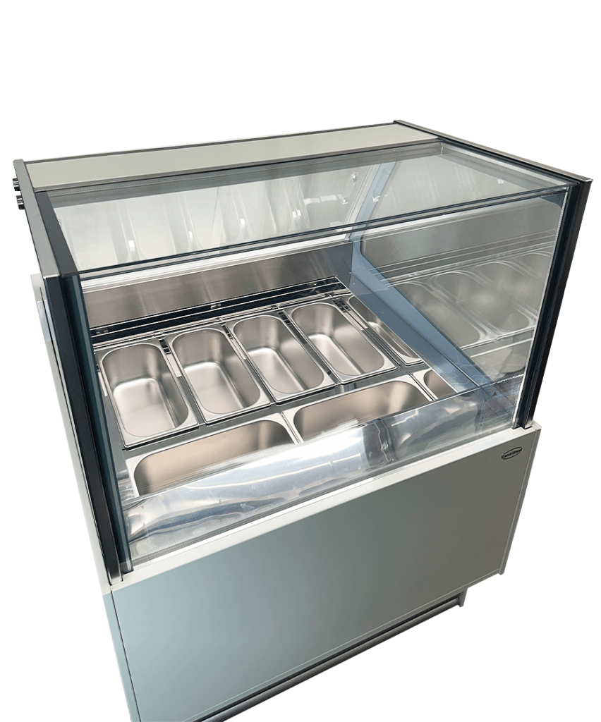 COMBISTEEL Vitrina para helados Komodo de 6 x 5 l