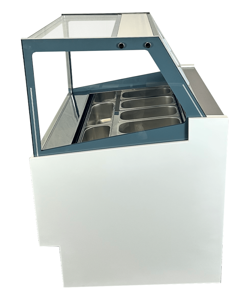 COMBISTEEL Vitrina para helados Komodo de 6 x 5 l