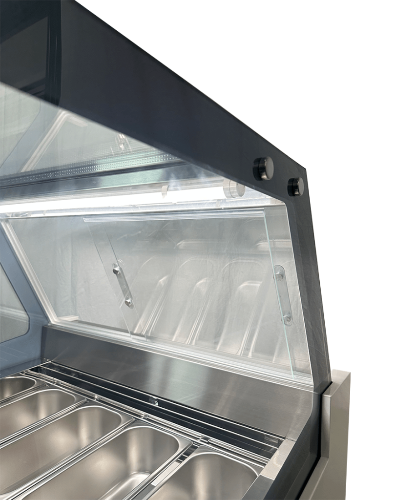 COMBISTEEL Vitrina para helados Komodo de 6 x 5 l