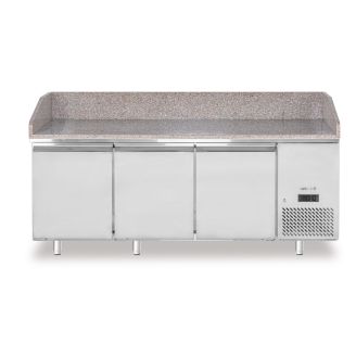 Arctic pizza cooling counter with granite worktop - 375 liters - 220252