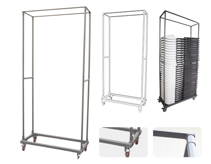 W&oacute;zek AmerBox na krzesła, 1140x492x(H)1895mm