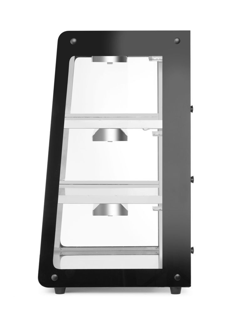 Hendi opzet warmhoudvitrine Zwart - 472x447x(H)775mm