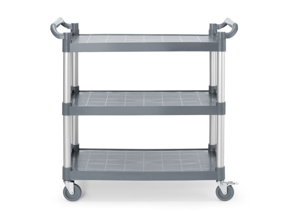 Carrello di servizio in polipropilene AmerBox con 3 ripiani - 1010x500x(H)960mm