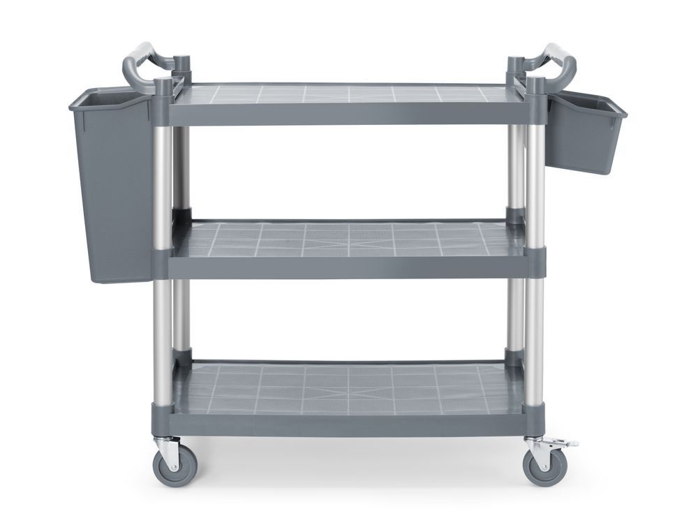 Carrello di servizio in polipropilene AmerBox con 3 ripiani - 1010x500x(H)960mm