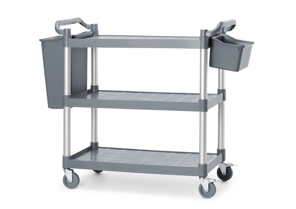 Carrello di servizio in polipropilene AmerBox con 3 ripiani - 1010x500x(H)960mm