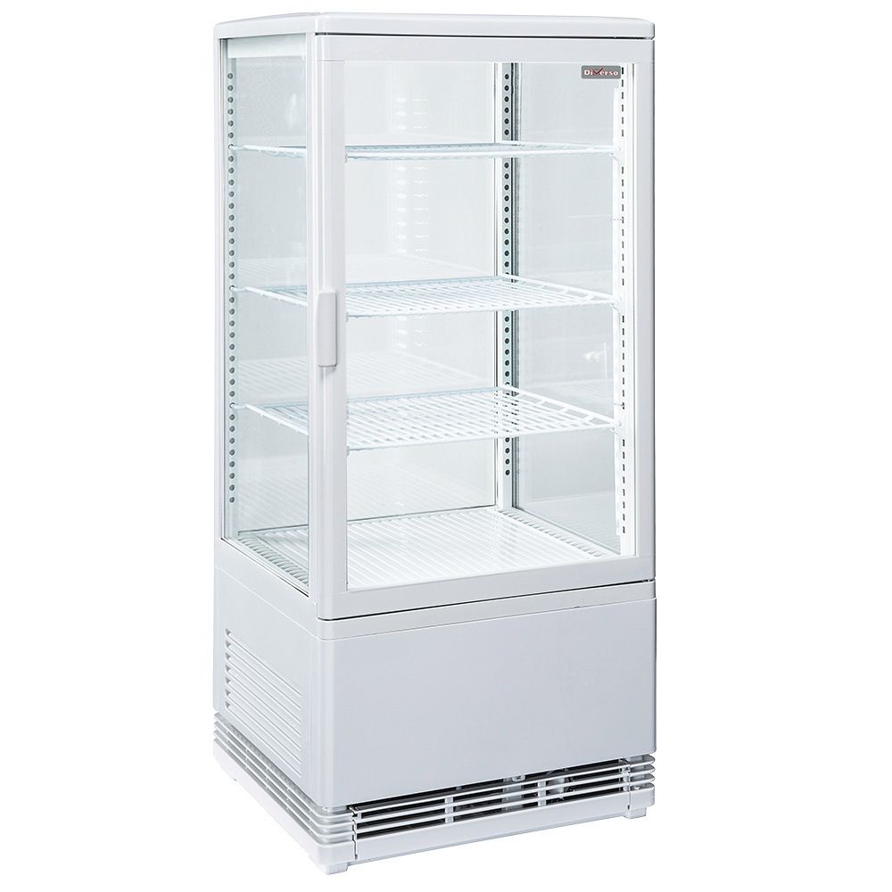 Diverso Ventilerad bordsmontre, 4 niv&aring;er, 4 glassidor, 80 liter - vit