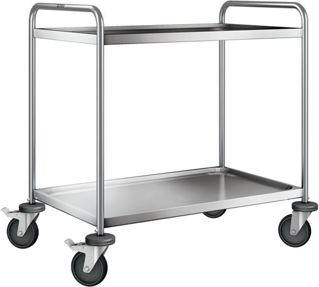 Plateforme &agrave; rouleaux en acier B.PRO 4, 4 pivotants, 2 freins