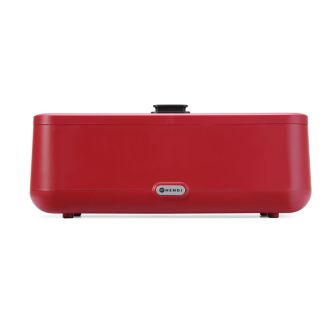 Plato de calentamiento Hendi UNIQ, dise&ntilde;ado por Robert Bronwasser, rojo, 220-240 V/700 W, 607 x 402 x (alto) 245 mm