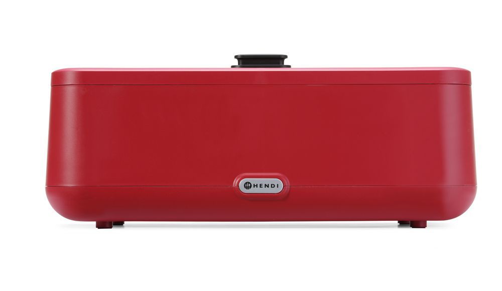 Plato de calentamiento Hendi UNIQ, dise&ntilde;ado por Robert Bronwasser, rojo, 220-240 V/700 W, 607 x 402 x (alto) 245 mm
