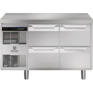 Electrolux refrigerated workbench - 290lt, 4 drawers, flat top
