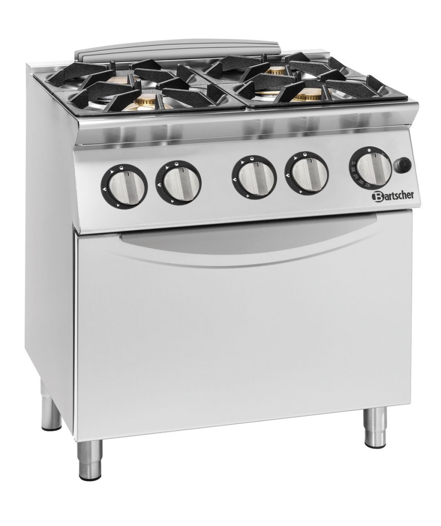 Bartscher Cocina a gas 900 4 fuegos GBO