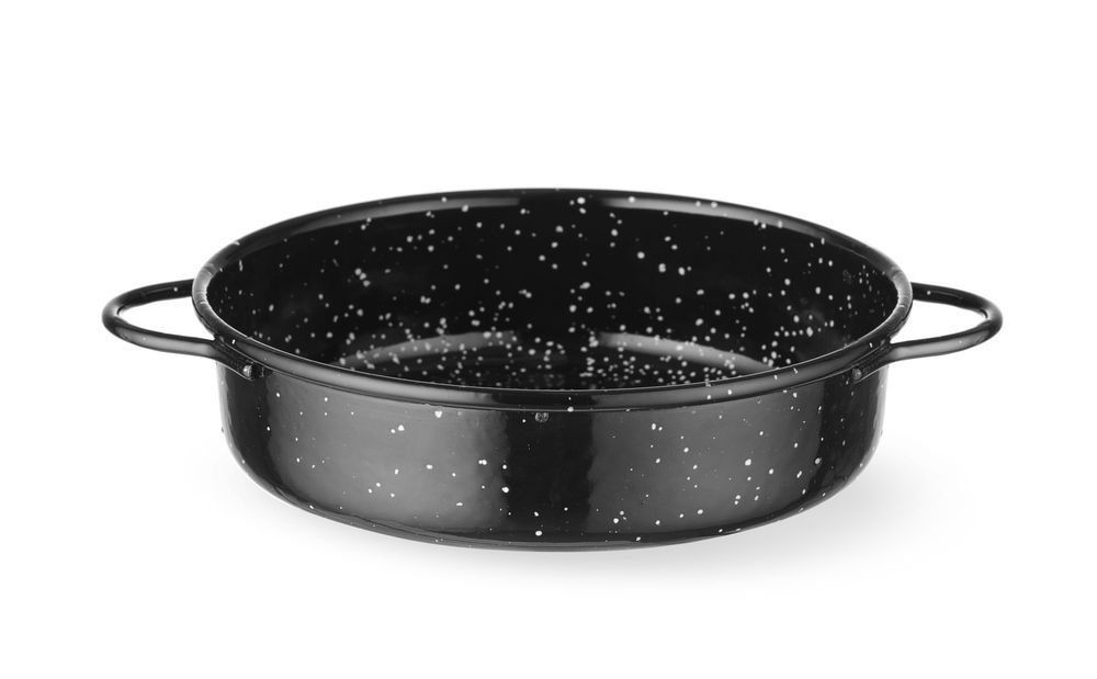 Hendi braadpan "fuente", ge&euml;mailleerd, Zwart, ⌀160x(H)45mm