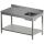 Diamond Table de chef avec sous-couche, &eacute;vier &agrave; droite et cr&eacute;dence.