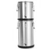 Isolierter tragbarer Beh&auml;lter - mit Ablasshahn, Profi Line, 20L, Silber, ⌀330x(H)360mm
