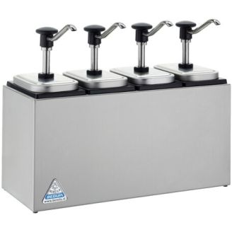 Unbeheizte Saucenbar &ndash; 4 EBK-Druckknopfspender