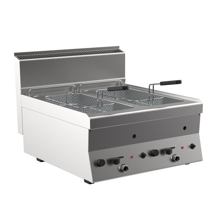 Friggitrice a gas Mareno M1-600 8+8 litri, 70 cm